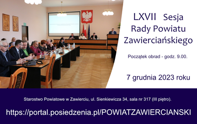 Zdjęcie do LXVII Sesja Rady Powiatu Zawierciańskiego