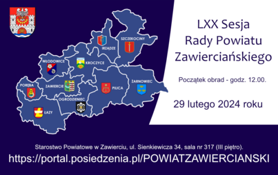 Zdjęcie do LXX sesja Rady Powiatu Zawierciańskiego