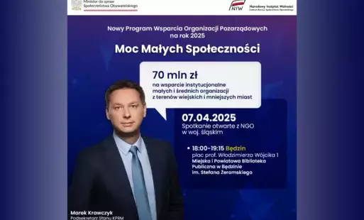 Grafika informacyjna dotycząca spotkania.