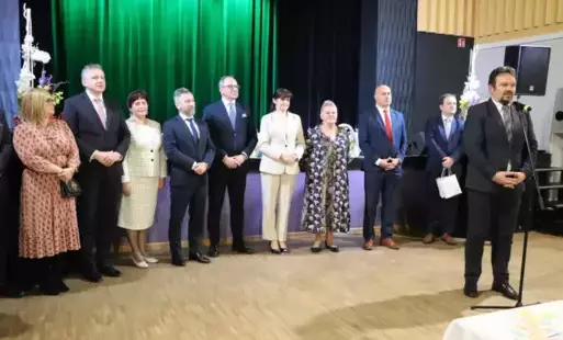 Na zdjęciu Wicestarosta Maria Milejska, Małgorzata Machura i Grzegorz Piłka Członkowie Zarządu Powiatu oraz radny Marek Pałasz.