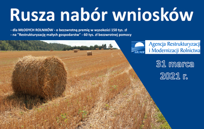 Zdjęcie do 31 marca ruszają dwa nabory wniosk&oacute;w z PROW 2014-2020  